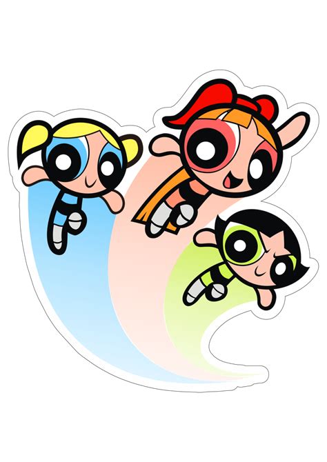 meninas superpoderosas voando desenho fundo transparente png