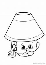 Coloring Lamp Pages Lana Shopkins Kids Printable sketch template