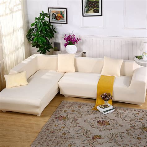 sofa covers   shape pcs polyester fabric stretch slipcovers pcs pillow covers
