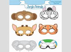 Jungle Animals Printable Masks monkey mask by HappilyAfterDesigns