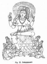 Hindu Nataraja Dakshinamurthy Indian Gods Sri Draw Dakshinamurti Shiva Outline Sketches Rituals Paintings Goddess Coloring Lord sketch template