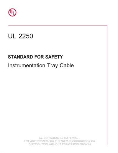 ul  ed   standard  instrumentation tray cable