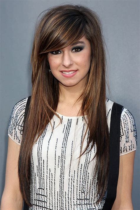 Christina Grimmie Bangs And Brown Highlights On Pinterest