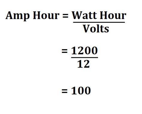calculate battery amp hours