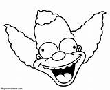 Krusty Payaso Simpsons Agrandar sketch template