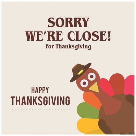 closed  thanksgiving sign printable gridgitcom