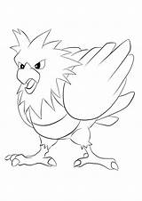 Pokemon Spearow Coloring Pages Generation Normal Kids Flying Printable sketch template