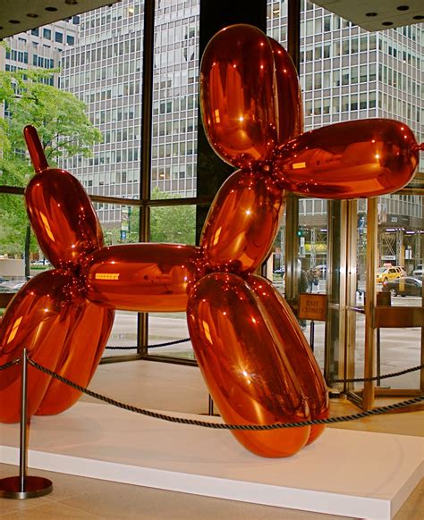 nyc nyc jeff koons balloon dog orange   seagram building  park avenue