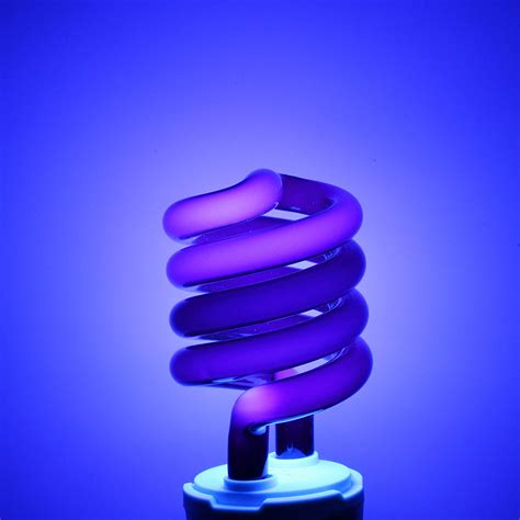 uv ultraviolet spiral  energy saving cfl light bulb  screw black