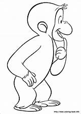 Curious George Mono Colorear Curioso Para Clipart Clip Library Arts Head Related sketch template