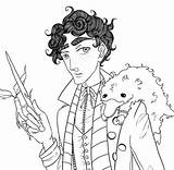 Beasts Newt Scamander Loudlyeccentric sketch template