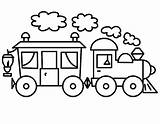 Kereta Mewarnai Tk Sederhana Kartun Diwarnai Belajar Putih Paud Stasiun Macam sketch template