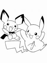 Pikachu Pichu Coloring Pages Together Playing Pokemon Drawing Color Colorluna Print Unusual Kids Printable Getcolorings Getdrawings Luna Size sketch template