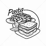 Pasta Drawing Cheese Mac Getdrawings Vector Menu sketch template
