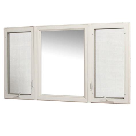 tafco windows      vinyl casement window  screen white vcc rl  home depot