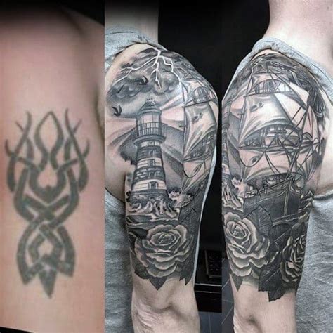 Half Sleeve Tattoos Forearm Cover Up Tattoo Ideas For Men