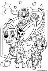 Patrol Paw Mighty Pups Coloring Pages Print Printable sketch template