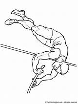Pole Vault Coloring Vaulter Getdrawings Drawing Pages sketch template