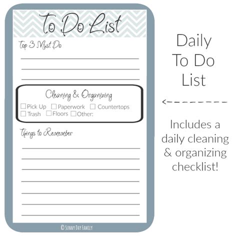 printable planner sunny day family
