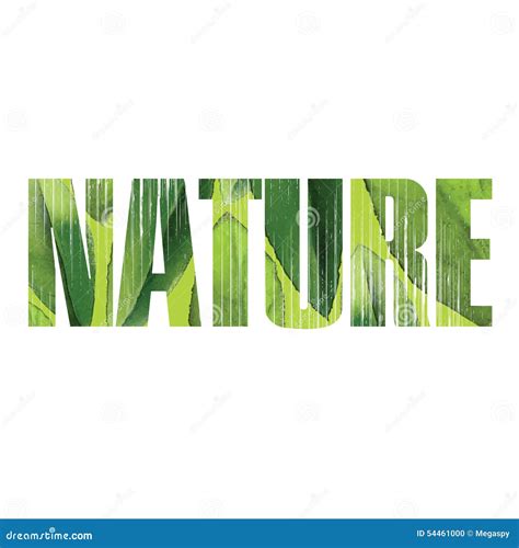 nature sign stock vector illustration  lettering sticker