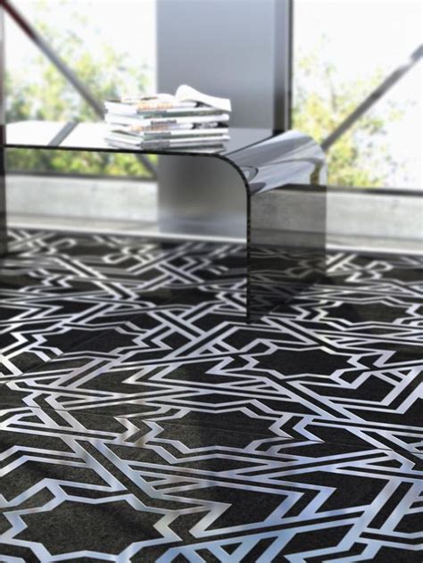 modern tile designs blending concrete  metal innovative interior design ideas