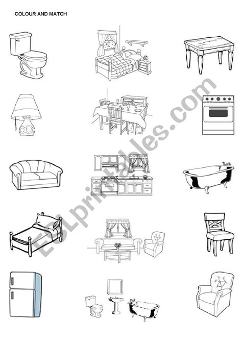 house furniture coloring pages