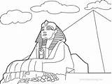 Sphinx Coloring Pages Pyramids Egypt Egyptian Drawing Pyramid Flag Wonders Para Egipto Ancient Great Giza Sketch Colouring Printable Color Print sketch template