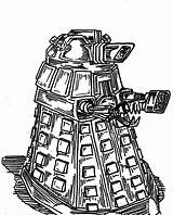 Dalek Pages Coloring Drawing Colouring Searches Recent Getdrawings sketch template