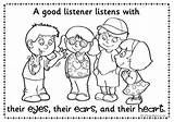 Listener Good Coloring Pages Poster Template Sketch sketch template