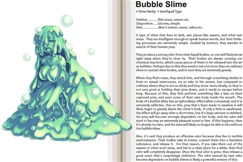 Image Bubble Slime Book Profile Png Monster Girl