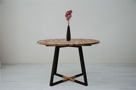 modern industrial dining table contemporary extendable  solid oak