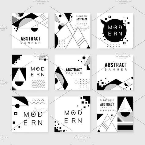 abstract black  white templates banner template black  white