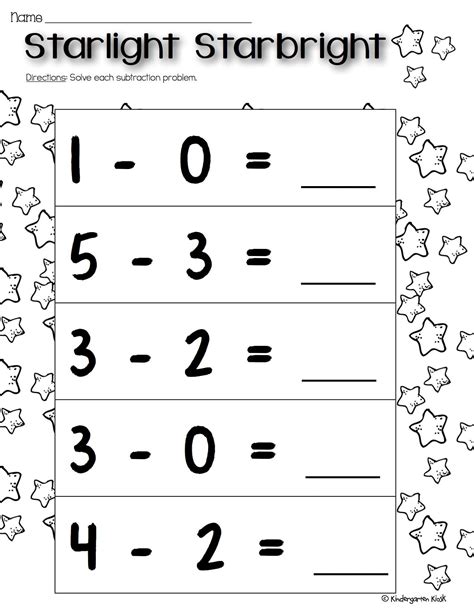 subtraction worksheets  kindergarten worksheets decoomo