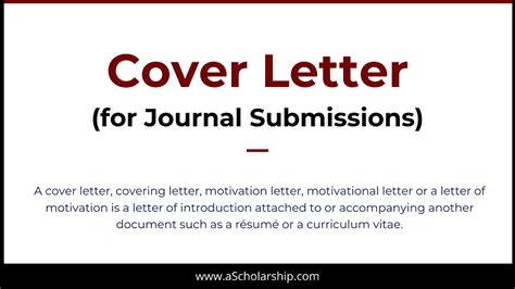 cover letter  manuscript submission   journal cover letter