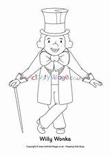 Wonka Willy Coloring Colouring Chocolate Charlie Factory Pages Dahl Roald Book Color Sheets Activityvillage La Crafts Characters Colour Matilda Activities sketch template