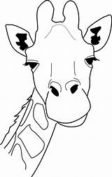 Giraffe Outline Drawing Line Clipart Head Animal Drawings Easy Cliparts Elephant Giraff Cartoon Coloring Library Animals Clip Deviantart Pages Face sketch template