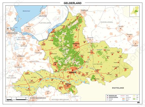 kaart gelderland  kaarten en atlassennl