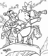 Jouent Explorateurs Pooh Coloring Gratuit sketch template
