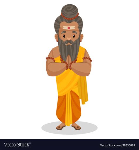 dronacharya cartoon character royalty  vector image