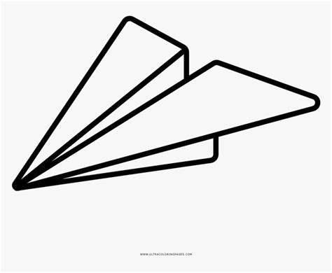 paper plane coloring page paper airplane drawing hd png