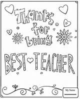 Teacher Coloring Appreciation Pages Quotes Teachers Printable Happy Quote sketch template