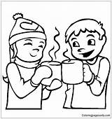 Coloring Hot Pages Chocolate Winter Online Print Color Getdrawings Drawing Getcolorings sketch template