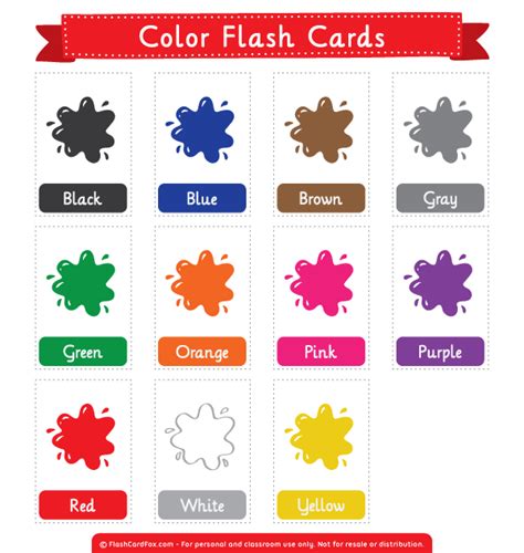 printable color flash cards     http