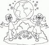 Kids Coloring Environment Earth Pages Popular sketch template
