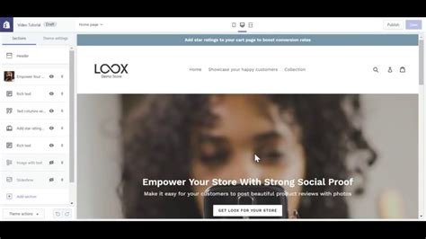how to add the loox reviews widget to your shopify store s homepage youtube