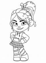 Coloring Internet Ralph Breaks Vanellope Pages Shank Printable sketch template