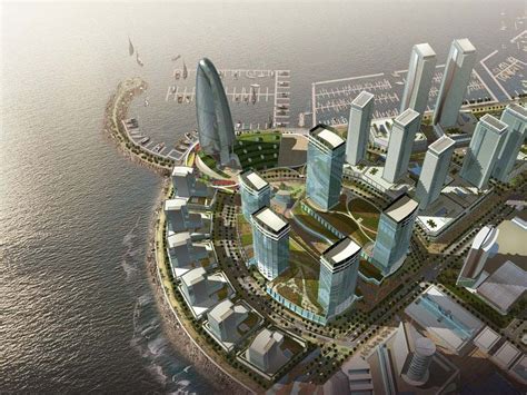 phase  construction begins  dubai maritime city project commercial interior design