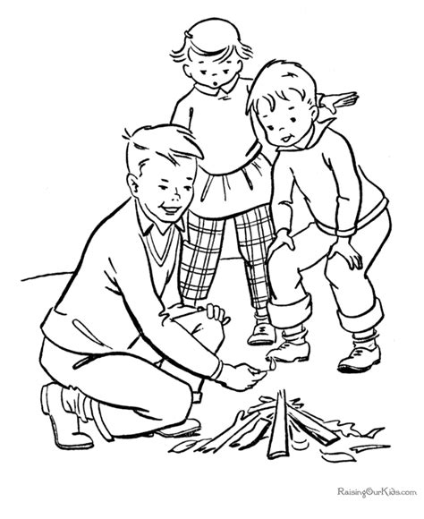 printable camping coloring pages  cartoon coloring pages