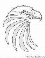 Eagle Stencil Head Stencils Printable Carving Templates Patterns Drawing Template Outline Pattern Pumpkin Wood Eagles Board Patriotic Freestencilgallery Scroll Saw sketch template