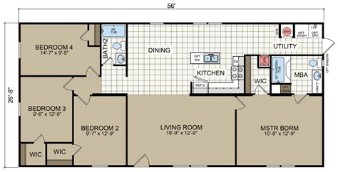 rmc built  champion homes  burleson tx view  floor plan    bedroom